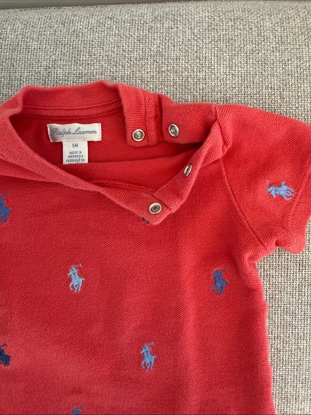 Ralph Lauren Red Short-Sleeve Polo Pony Embroidered Tee